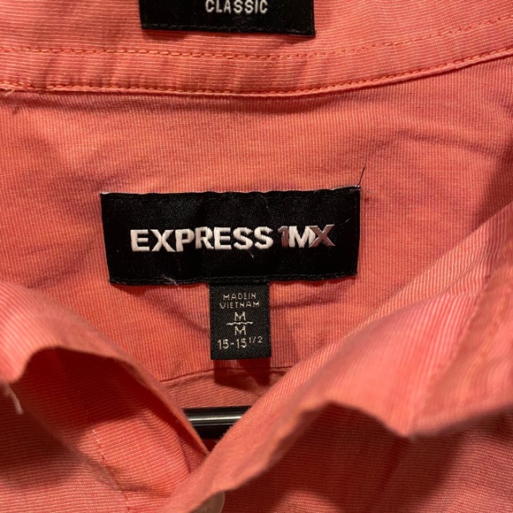 Express Men’s Salmon/Peach Dress Shirt - Picture 2 of 2